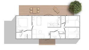 Cottage COTE JARDIN 40m² (3 chambres)