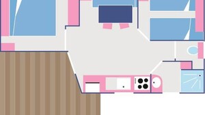 Cottage Caborde - 29m² - 2 slaapkamers,zeer comfortabel met zijn semi-beschermd terras
