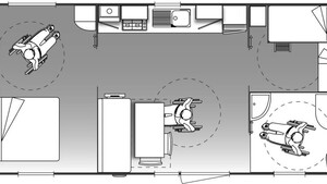 Starcaravan Confort + LIFE Toegankelijk voor gehandicapten 32m² + TV (2 kamers) - Overdekt terras