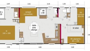 Stacaravan NEW VALLEY 39,5 m² - 3 slaapkamers - Klimatisierung
