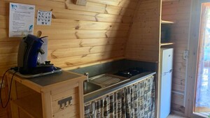 Pod 4 pers. 2 bedrooms - with bathroom and toilet