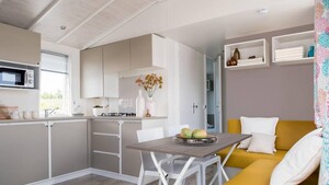 Mobile home Family 3bd | PREMIUM - 30m² - XXL covered terrace - TV - dishwasher - plancha