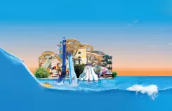 Parc aquatique Atlantic Park Seignosse Landes : 25 toboggans vertigineux 12,5m, 1400m glisse, bassins chauffés 3000m², attractions famille Twister Racer Darkmaster, plage océan vacances. Atlantic Park plus grand parc aquatique Landes Seignosse : 25 toboggans 12m hauteur 100m longueur, 3000m² bassins chauffés, 13 attractions famille face océan côte Sud Aquitaine.