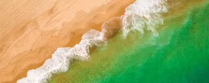 Océan Atlantique et littoral landais vue du ciel 