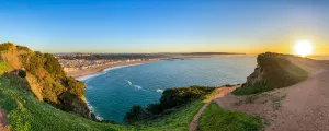 La plage de Nazaré au Portugal
