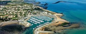 SAINT DENIS OLERON vue du ciel du port de plisance de la commune de l'île d'oléron en charente maritime poitou charentes france europe