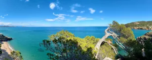 Vue sur Platja de Pals, sur la Costa Brava, vu depuis le Camì de Ronda