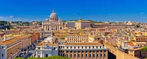 Vue sur les toits de Rome et du Vatican dans la province de Roma Capitale