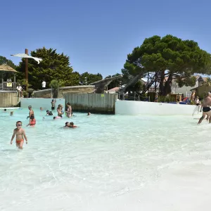 Piscine à vague du camping le Vieux Port à Messanges dans les Landes