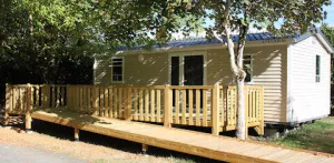 Mobil home 2 chambres avec accès pour personnes à mobilité réduite