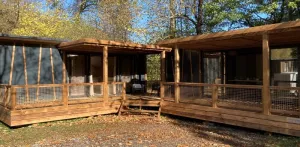Chalet Portland Premium 70m² - 5 chambres (2+3) + TV + LV + Terrasse semi couverte