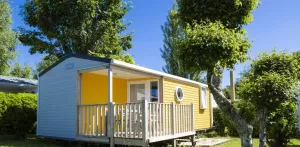 Comfortabele stacaravan 28m² - 2 slaapkamers - halfoverdekt terras - TV