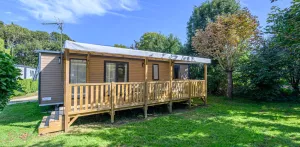 Mobil-home Premium 40m² - 3 Slaapkamers - Overdekt terras - TV - Lakens & Handdoeken