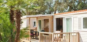 Comfort Stacaravan 32m² 3 kamers + halfoverdekt terras (strandzijde)