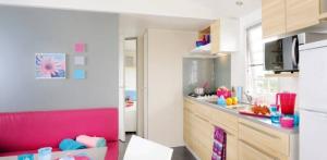 Stacaravan Confort 28m² (2 slaapkamers) + terras + TV