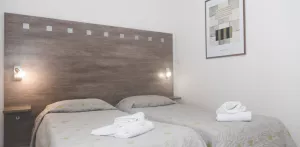 2-kamerappartement met eenpersoonsbedden