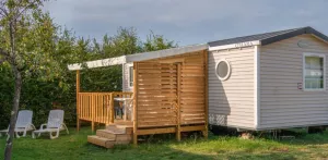 Stacaravan Comfort met airconditioning 2 slaapkamers + TV