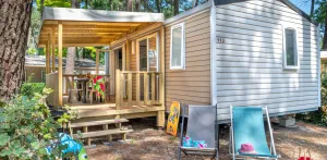 Comfort Air-Conditioned 2-Bedroom Mobile Home | COMFORT AIR-CONDITIONED - 26 m² - Air conditioning - TV - griddle - covered patio