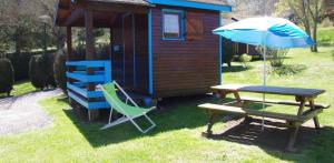 Cabanon Standard Bleu 8m² + Terras 3m² - zonder sanitair + loggia 3m²