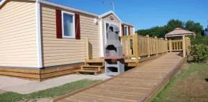 Mobilheim Confort 32m² (2 zimmer) + terrasse + Grill - behindertengerecht