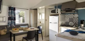 Mobilhome Confort 27m² - 2 habitaciones + terraza cubierta + TV