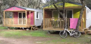 Mobilheim Confort + EVASION 30m² (2 Zimmer) - Überdachte Terrasse + TV + Clim
