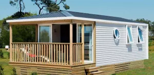 Mobilheim Face Confort 25m² (2 Zimmer) + TV + Integrierte Terrasse + BBQ - Anreise Samstag