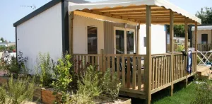 Premium 40-square-meter Mobile Home (2 bedrooms) + TV + Dishwasher + BBQ + Air Conditioning + 2 Bathrooms
