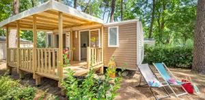 Stacaravan Confort TV 2 slaapkamers | CONFORT - 26m² - overdekt terras - TV - plancha
