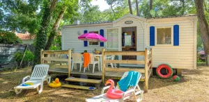 Klassieke stacaravan met 2sk (zonder TV) | STANDARD - 26m² - open terras