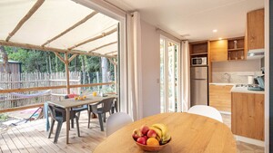 Mobile Home Garden 2bd | PREMIUM - 31m² - covered terrace - TV - dishwasher - plancha - bath
