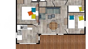 Chalet premium 40m² (3 bedrooms, maximum 6 persons)