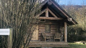 Cottage Valdône - 24m2- 2 slaapkamers, hut fuste in echte houten rondingen