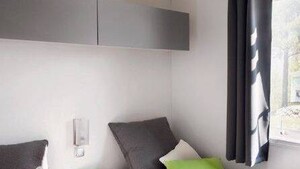 Mobil-home Côté Confort 25m² (2 chambres) + TV + Terrasse intégrée - Arrivée Dimanche