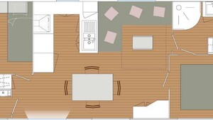 Blueberry PREMIUM-2 slaapkamers 32m²- *Airconditioning, terras, TV*