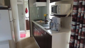 Mobil-home Confort + FAMILY  27m² (2 Habitaciones - Terraza cubierta 15m²) + TV