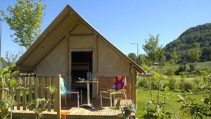 Lodge Canadienne PMR, la tente confort avec petit déjeuner; accessible fauteuils