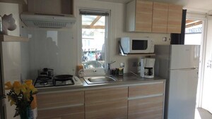 Mobilheim Confort TRIBU  32m² Klimaanlage (3 Zimmer - Überdachte Terrasse ) INCLUDED TV