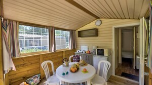 Cabin Nature 2bd - without sanitary facilities | GLAMPING - 19m² covered terrace - without TV