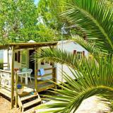 Stacaravan met 2 slaapkamers, airconditioning + tv