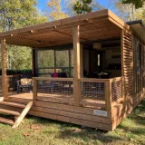 Chalet Morea Premium 25m² - 2 chambres + TV + LV + terrasse couverte