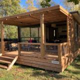 Chalet Morea Premium 25m² - 2 slaapkamers+ TV + LV + overdekt terras