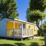 Comfort stacaravan 28m² (2 slaapkamers) semi-overdekt terras - TV + vaatwasser