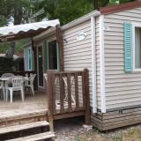 Stacaravan Confort 29m² (2 kamers) + overdekt terras + Clim