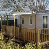 Stacaravan Premium  32m² 3 slaapkamers + Half-schaduwrijk terras + airconditioning (strandkant)