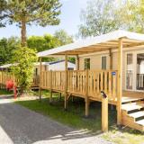 Stacaravan Confort 34m² (3 slaapkamers) + terras + TV + Vaatwasmachine