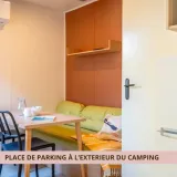Stacaravan met airconditioning 1 slaapkamer + TV