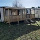 Stacaravan Premium  2 slaapkamers + Half -schaduwrijk terras + airconditioning (Landkant)