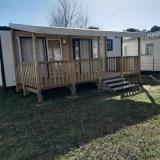 Stacaravan Premium  2 slaapkamers + Half -schaduwrijk terras + airconditioning (Landkant)