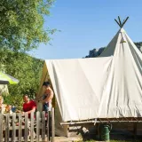 Lodge Trappeur 18m² - 2 slaapkamers - zonder privé sanitair, de tipi, het comfort meer